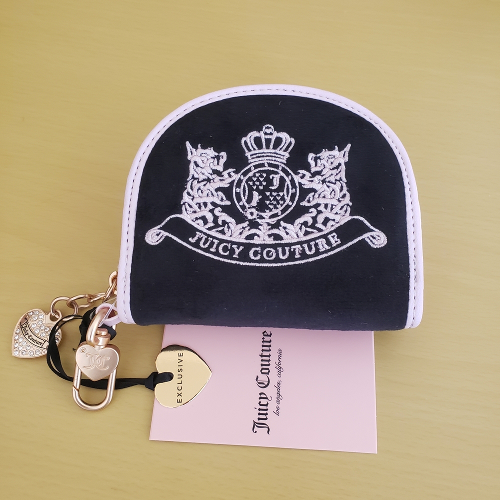 Juicy Couture Black and Pink Coin Purse